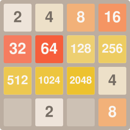 A 2048 board