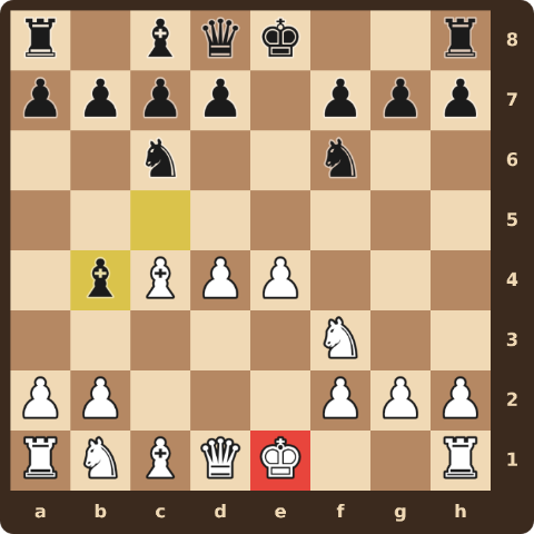 A chess board mid-game