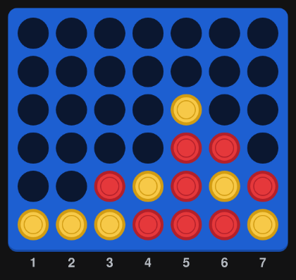 A Connect Four board